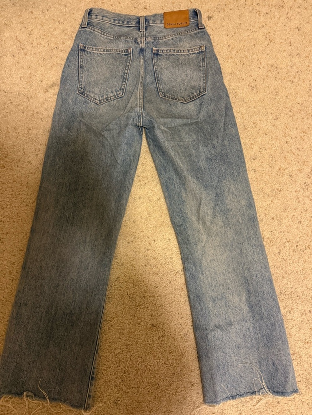 Denim Forum Farrah High-Rise Wide Leg Jeans in Standard Blue Wash - 25 - Picture 4 of 5